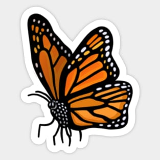 Pretty Orange Butterfly Autumn Inspired Sticker